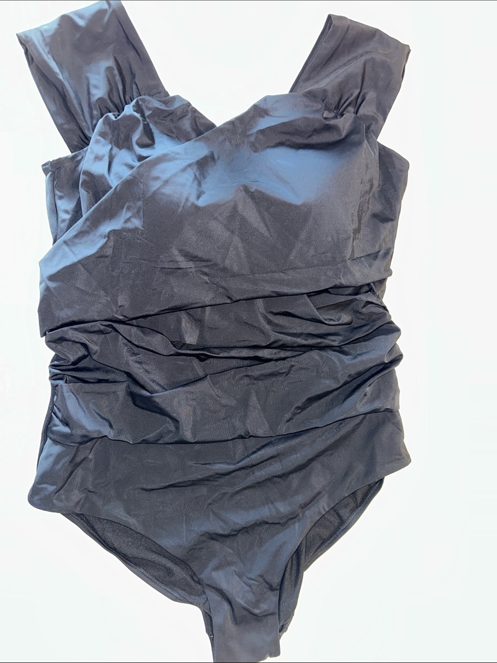 Swimsuits for All - Black Ruched One-Piece Swimsuit, Size 20, NWOT